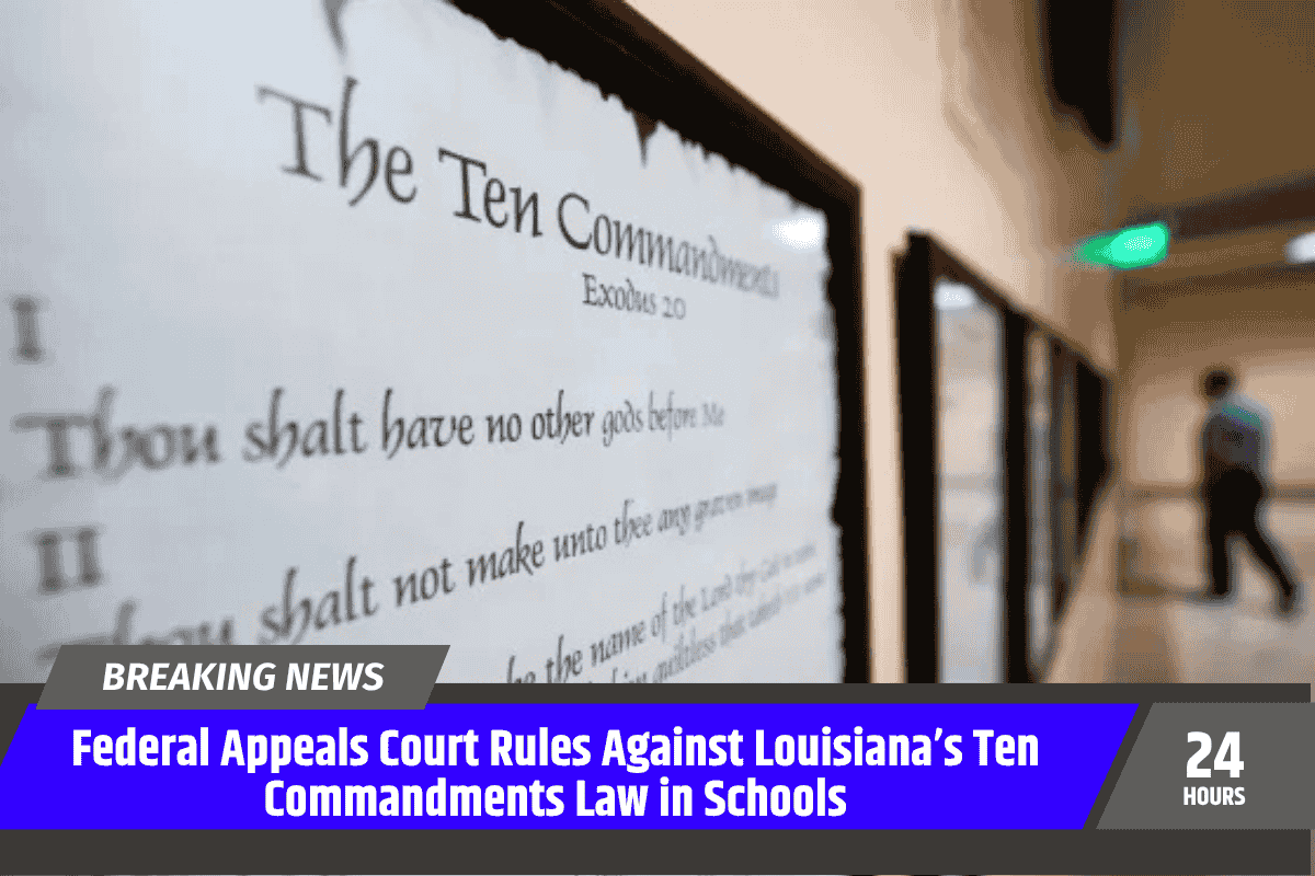 Federal Appeals Court Rules Against Louisiana’s Ten Commandments Law in Schools