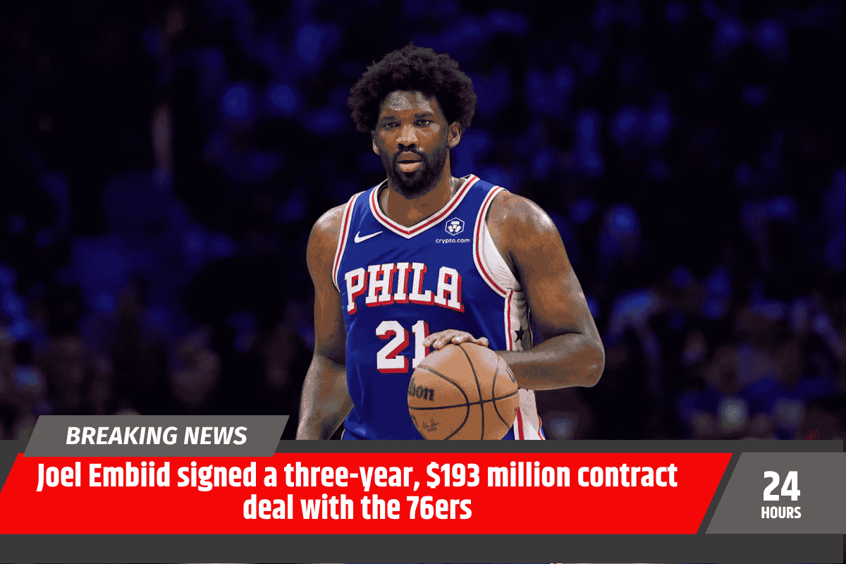 Joel Embiid signed a three-year, $193 million contract deal with the 76ers